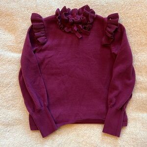 Janie and Jack purple long sleeve sweater size 6 girls